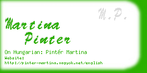 martina pinter business card