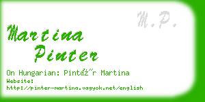 martina pinter business card